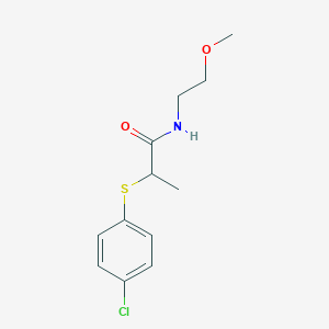 2-(4-Chlorophenylthio)-N-(2-methoxyethyl)propanamide