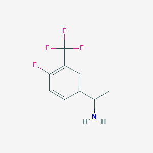 1-[4-Fluoro-3-(trifluoromethyl)phenyl]ethan-1-amine