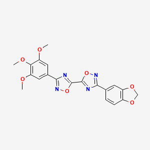 3-(1,3-Benzodioxol-5-yl)-3'-(3,4,5-trimethoxyphenyl)-5,5'-bi-1,2,4-oxadiazole