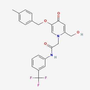 2-(2-(hydroxymethyl)-5-((4-methylbenzyl)oxy)-4-oxopyridin-1(4H)-yl)-N-(3-(trifluoromethyl)phenyl)acetamide