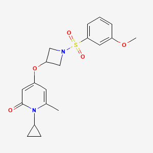 1-cyclopropyl-4-((1-((3-methoxyphenyl)sulfonyl)azetidin-3-yl)oxy)-6-methylpyridin-2(1H)-one