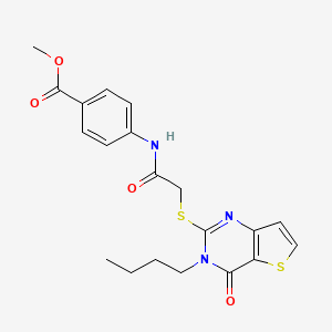 Methyl 4-({[(3-butyl-4-oxo-3,4-dihydrothieno[3,2-d]pyrimidin-2-yl)sulfanyl]acetyl}amino)benzoate