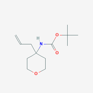 molecular formula C13H23NO3 B2873439 N-Boc-4-(prop-2-en-1-yl)tetrahydro-2H-pyran-4-amine CAS No. 1335041-88-7