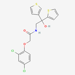2-(2,4-dichlorophenoxy)-N-(2-hydroxy-2-(thiophen-2-yl)-2-(thiophen-3-yl)ethyl)acetamide