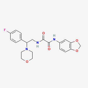 N1-(benzo[d][1,3]dioxol-5-yl)-N2-(2-(4-fluorophenyl)-2-morpholinoethyl)oxalamide
