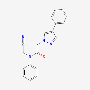 N-(cyanomethyl)-N-phenyl-2-(4-phenyl-1H-pyrazol-1-yl)acetamide