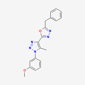 2-benzyl-5-(1-(3-methoxyphenyl)-5-methyl-1H-1,2,3-triazol-4-yl)-1,3,4-oxadiazole