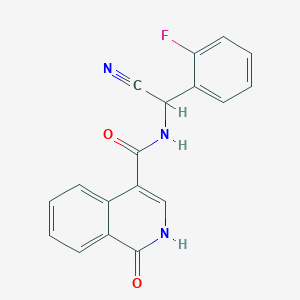 molecular formula C18H12FN3O2 B2873467 N-[cyano(2-fluorophenyl)methyl]-1-oxo-1,2-dihydroisoquinoline-4-carboxamide CAS No. 1808800-88-5