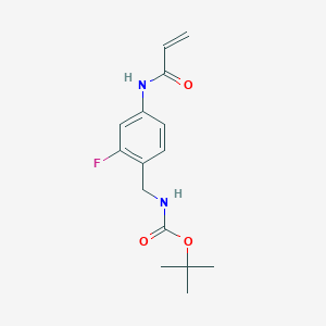 Tert-butyl N-[[2-fluoro-4-(prop-2-enoylamino)phenyl]methyl]carbamate