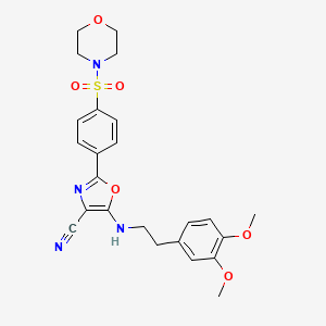 5-{[2-(3,4-Dimethoxyphenyl)ethyl]amino}-2-[4-(morpholin-4-ylsulfonyl)phenyl]-1,3-oxazole-4-carbonitrile