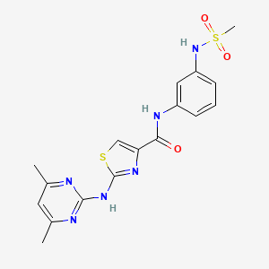 2-((4,6-dimethylpyrimidin-2-yl)amino)-N-(3-(methylsulfonamido)phenyl)thiazole-4-carboxamide