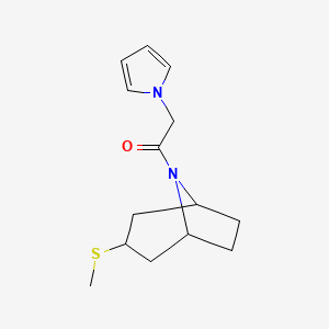 1-((1R,5S)-3-(methylthio)-8-azabicyclo[3.2.1]octan-8-yl)-2-(1H-pyrrol-1-yl)ethanone