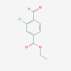 molecular formula C10H9ClO3 B2873574 Ethyl 3-chloro-4-formylbenzoate CAS No. 1465327-51-8; 908248-02-2