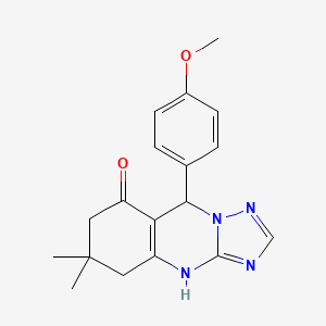 9-(4-methoxyphenyl)-6,6-dimethyl-5,6,7,9-tetrahydro-[1,2,4]triazolo[5,1-b]quinazolin-8(4H)-one