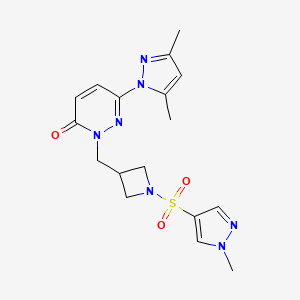 6-(3,5-dimethyl-1H-pyrazol-1-yl)-2-({1-[(1-methyl-1H-pyrazol-4-yl)sulfonyl]azetidin-3-yl}methyl)-2,3-dihydropyridazin-3-one