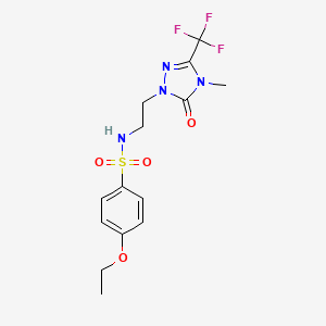 4-ethoxy-N-(2-(4-methyl-5-oxo-3-(trifluoromethyl)-4,5-dihydro-1H-1,2,4-triazol-1-yl)ethyl)benzenesulfonamide