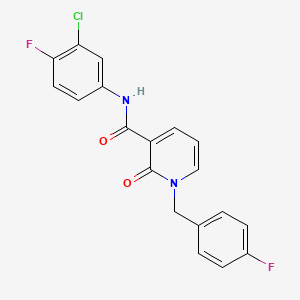N-(3-chloro-4-fluorophenyl)-1-(4-fluorobenzyl)-2-oxo-1,2-dihydropyridine-3-carboxamide