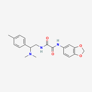 molecular formula C20H23N3O4 B2873595 N-(2H-1,3-benzodioxol-5-yl)-N'-[2-(dimethylamino)-2-(4-methylphenyl)ethyl]ethanediamide CAS No. 941932-56-5