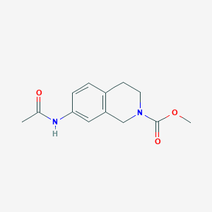 molecular formula C13H16N2O3 B2873608 methyl 7-acetamido-3,4-dihydroisoquinoline-2(1H)-carboxylate CAS No. 1448054-41-8