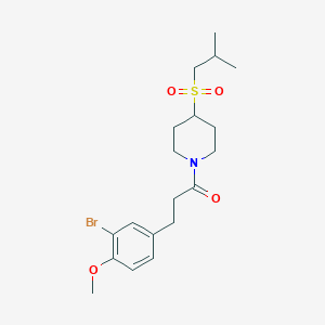 3-(3-Bromo-4-methoxyphenyl)-1-(4-(isobutylsulfonyl)piperidin-1-yl)propan-1-one