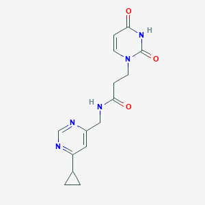 N-((6-cyclopropylpyrimidin-4-yl)methyl)-3-(2,4-dioxo-3,4-dihydropyrimidin-1(2H)-yl)propanamide