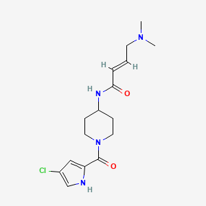 (E)-N-[1-(4-Chloro-1H-pyrrole-2-carbonyl)piperidin-4-yl]-4-(dimethylamino)but-2-enamide