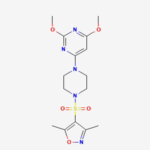 4-((4-(2,6-Dimethoxypyrimidin-4-yl)piperazin-1-yl)sulfonyl)-3,5-dimethylisoxazole