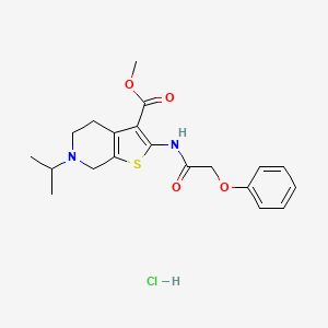 Methyl 6-isopropyl-2-(2-phenoxyacetamido)-4,5,6,7-tetrahydrothieno[2,3-c]pyridine-3-carboxylate hydrochloride