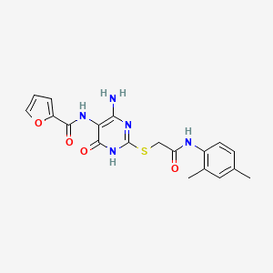 N-(4-amino-2-((2-((2,4-dimethylphenyl)amino)-2-oxoethyl)thio)-6-oxo-1,6-dihydropyrimidin-5-yl)furan-2-carboxamide