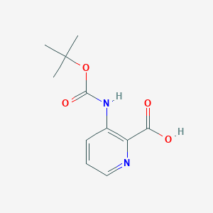 molecular formula C11H14N2O4 B2873633 3-((tert-Butoxycarbonyl)amino)picolinic acid CAS No. 569687-82-7