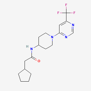 2-cyclopentyl-N-(1-(6-(trifluoromethyl)pyrimidin-4-yl)piperidin-4-yl)acetamide