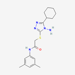 2-[(4-amino-5-cyclohexyl-1,2,4-triazol-3-yl)sulfanyl]-N-(3,5-dimethylphenyl)acetamide