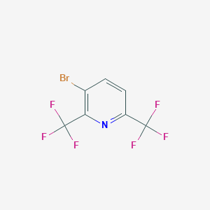 molecular formula C7H2BrF6N B2873639 3-Bromo-2,6-bis(trifluoromethyl)pyridine CAS No. 1806378-86-8