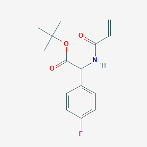 molecular formula C15H18FNO3 B2873641 Tert-butyl 2-(4-fluorophenyl)-2-(prop-2-enoylamino)acetate CAS No. 2361661-31-4
