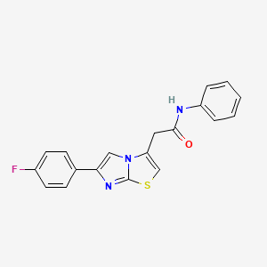 2-(6-(4-fluorophenyl)imidazo[2,1-b]thiazol-3-yl)-N-phenylacetamide