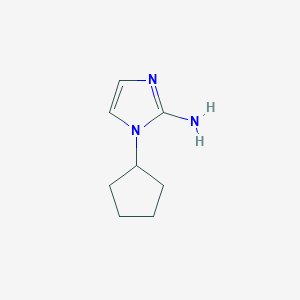 molecular formula C8H13N3 B2873647 1-Cyclopentyl-1H-imidazol-2-amine CAS No. 1239482-07-5