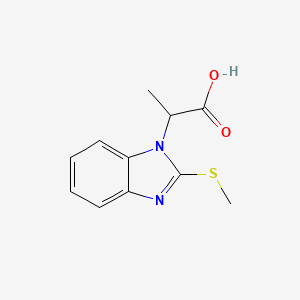 2-[2-(methylthio)-1H-benzimidazol-1-yl]propanoic acid