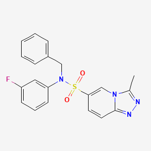 N-benzyl-N-(3-fluorophenyl)-3-methyl-[1,2,4]triazolo[4,3-a]pyridine-6-sulfonamide
