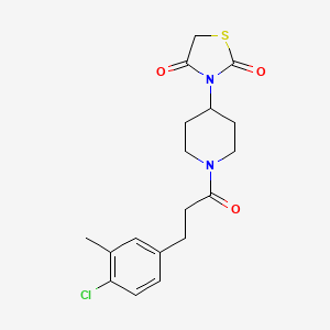 3-(1-(3-(4-Chloro-3-methylphenyl)propanoyl)piperidin-4-yl)thiazolidine-2,4-dione