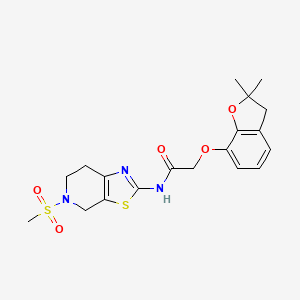 2-((2,2-dimethyl-2,3-dihydrobenzofuran-7-yl)oxy)-N-(5-(methylsulfonyl)-4,5,6,7-tetrahydrothiazolo[5,4-c]pyridin-2-yl)acetamide