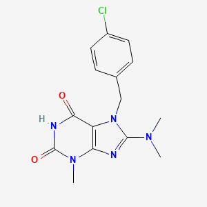 7-(4-chlorobenzyl)-8-(dimethylamino)-3-methyl-1H-purine-2,6(3H,7H)-dione