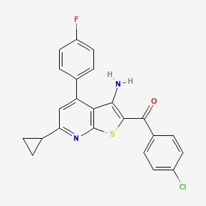(3-Amino-6-cyclopropyl-4-(4-fluorophenyl)thieno[2,3-b]pyridin-2-yl)(4-chlorophenyl)methanone