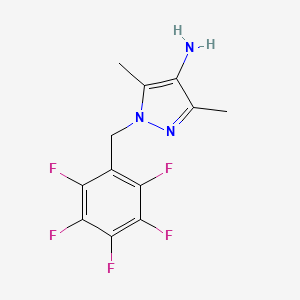 3,5-Dimethyl-1-[(2,3,4,5,6-pentafluorophenyl)methyl]pyrazol-4-amine