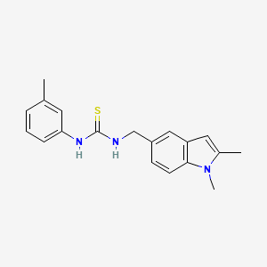 1-[(1,2-Dimethylindol-5-yl)methyl]-3-(3-methylphenyl)thiourea