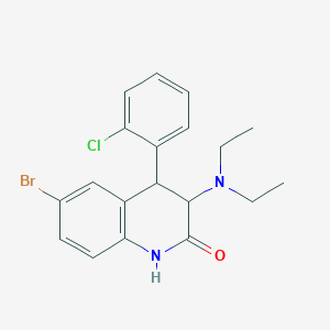 6-bromo-4-(2-chlorophenyl)-3-(diethylamino)-3,4-dihydroquinolin-2(1H)-one