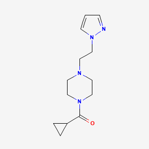 (4-(2-(1H-pyrazol-1-yl)ethyl)piperazin-1-yl)(cyclopropyl)methanone