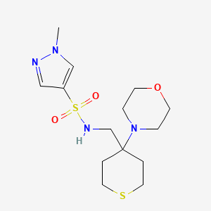 1-Methyl-N-[(4-morpholin-4-ylthian-4-yl)methyl]pyrazole-4-sulfonamide