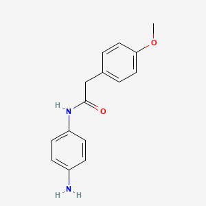 molecular formula C15H16N2O2 B2873697 N-(4-aminophenyl)-2-(4-methoxyphenyl)acetamide CAS No. 1016764-21-8