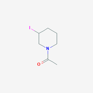 molecular formula C7H12INO B2873699 1-(3-Iodopiperidin-1-yl)ethanone CAS No. 1353971-15-9