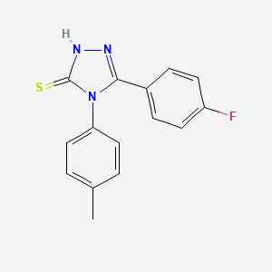 molecular formula C15H12FN3S B2873701 5-(4-fluorophenyl)-4-(4-methylphenyl)-4H-1,2,4-triazole-3-thiol CAS No. 54543-42-9